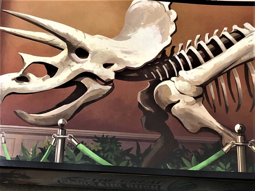 「グレート・ダイナソー・ラッシュ」(The Great Dinosaur Rush)のトリケラトプスのイラスト